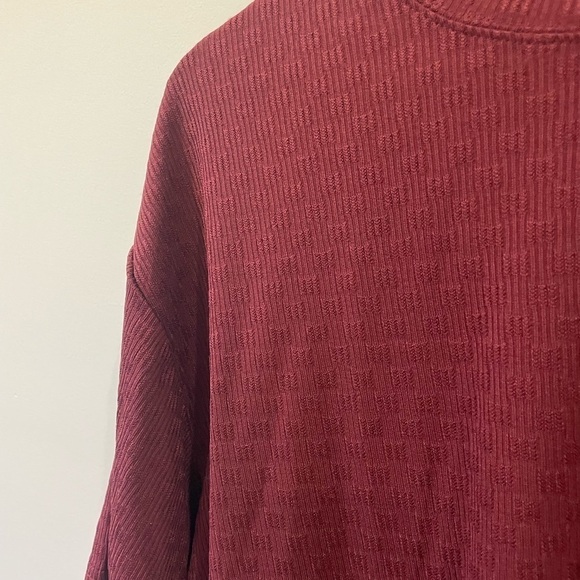 LeMonde Men’s Maroon Red Short Sleeve Shirt - Picture 3 of 4